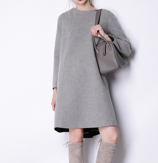 Gray wool Dress T784 – Tiffy mohair